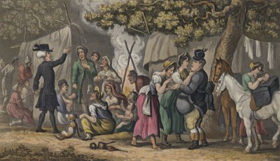 Dr. Syntax y los Gitanos de Thomas after Rowlandson